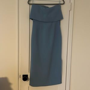 C/Meo light blue strapless dress